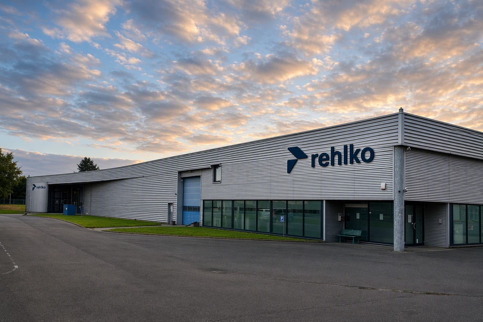 Angle view of the Rehlko building in Germany.